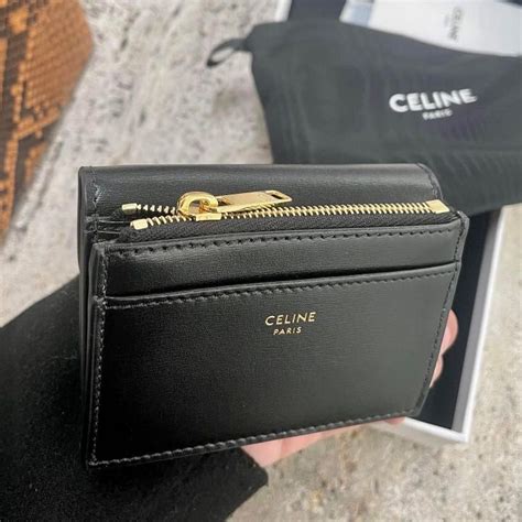 Celine Triomphe Compact Wallet with Detachable Card Holder